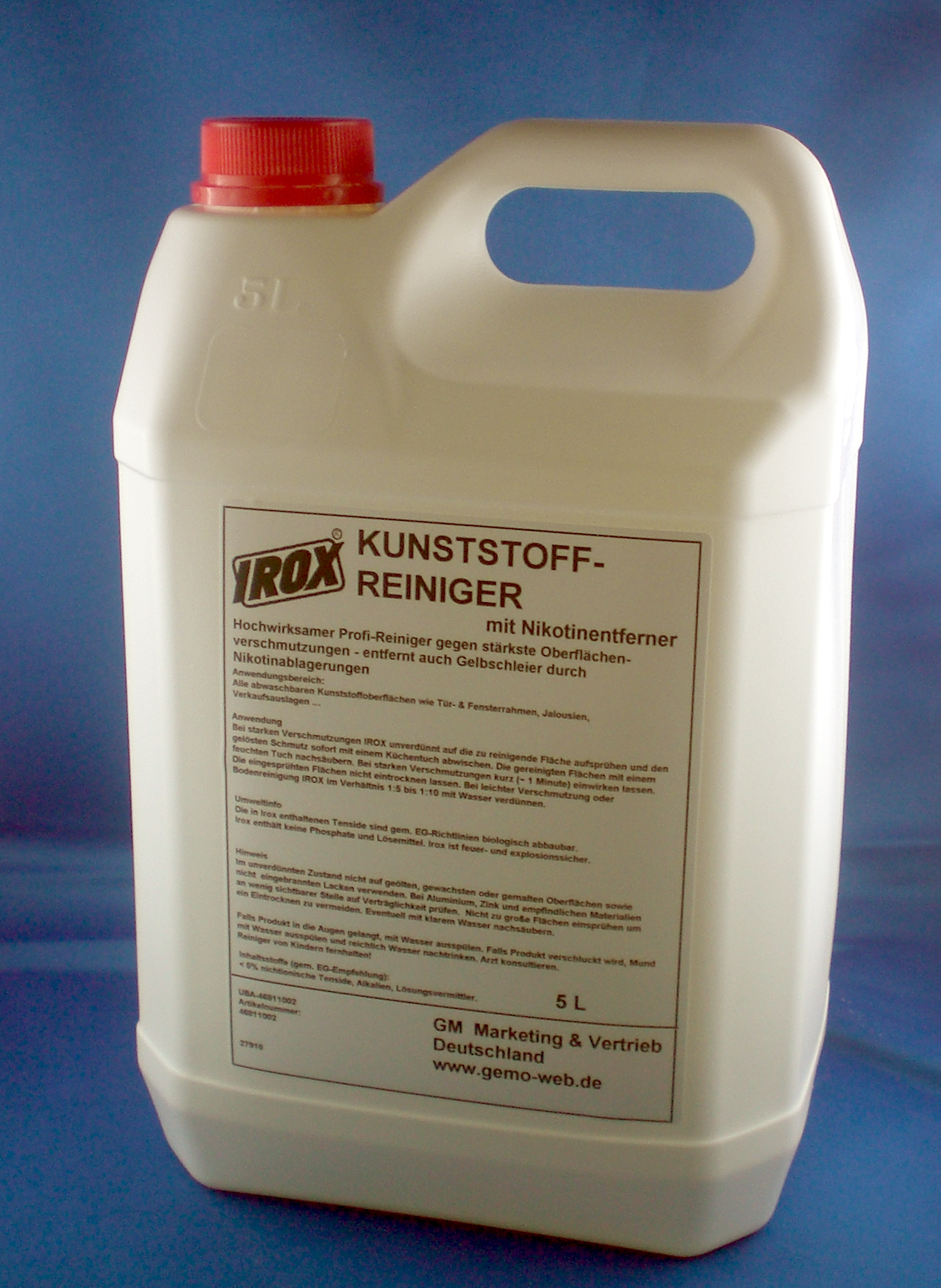 Irox-Reiniger Onlineshop - Kunstoff;Reiniger;Nikotinlöser;Kanister